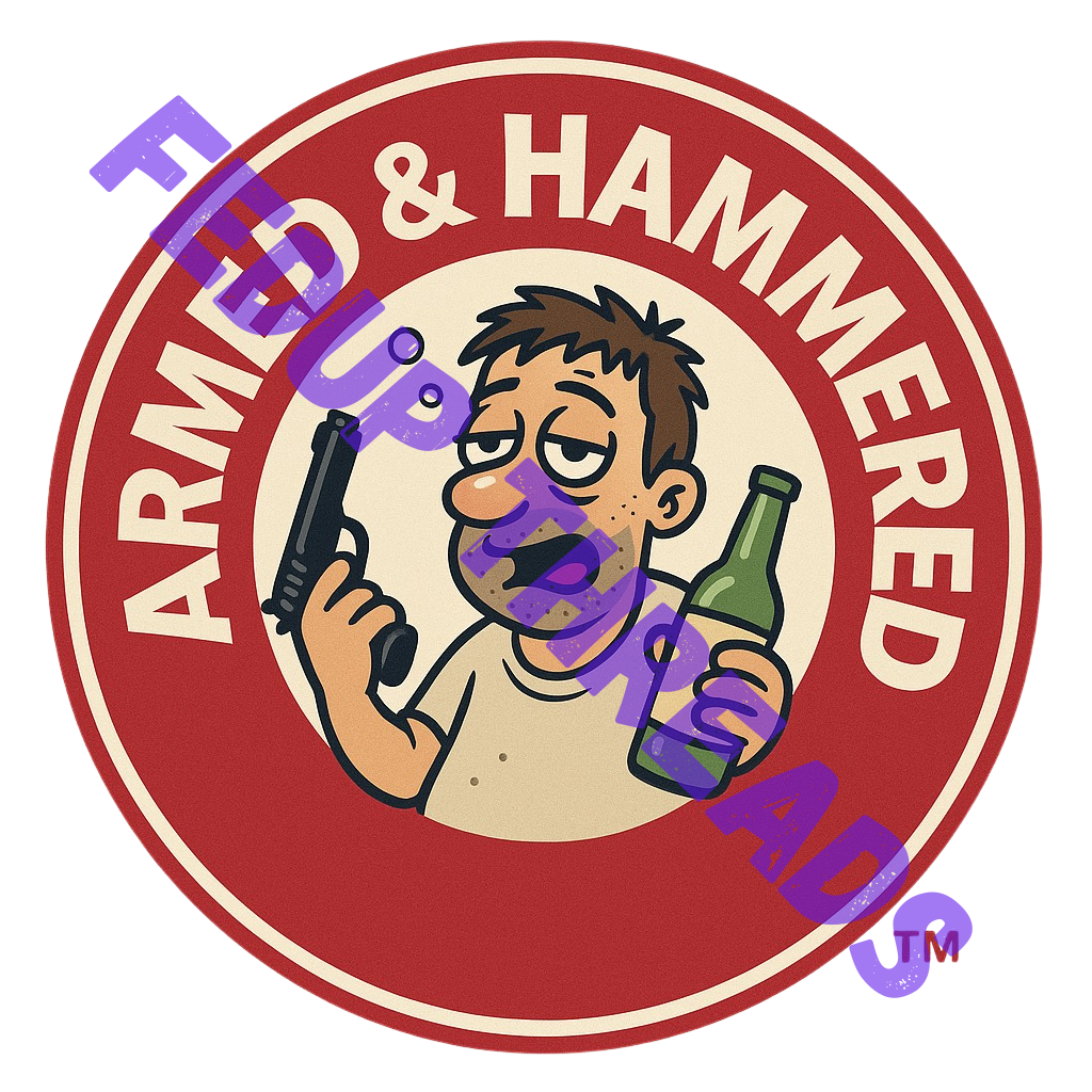 Armed & Hammered Sticker